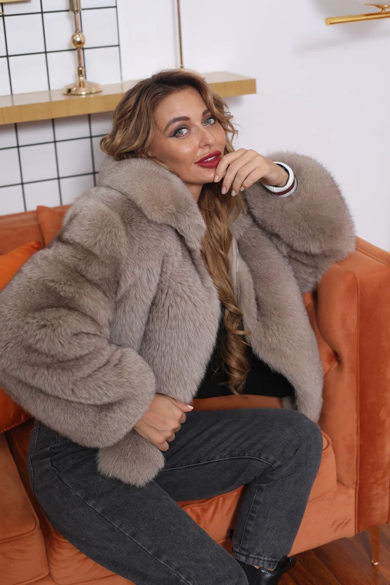 Fox fur Bomber Jacket