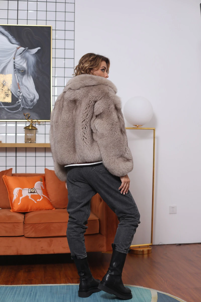 Fox fur Bomber Jacket