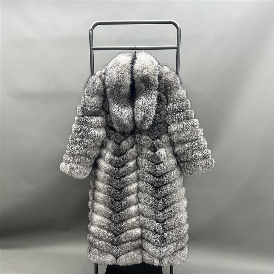Full Length Silver Fox Coat