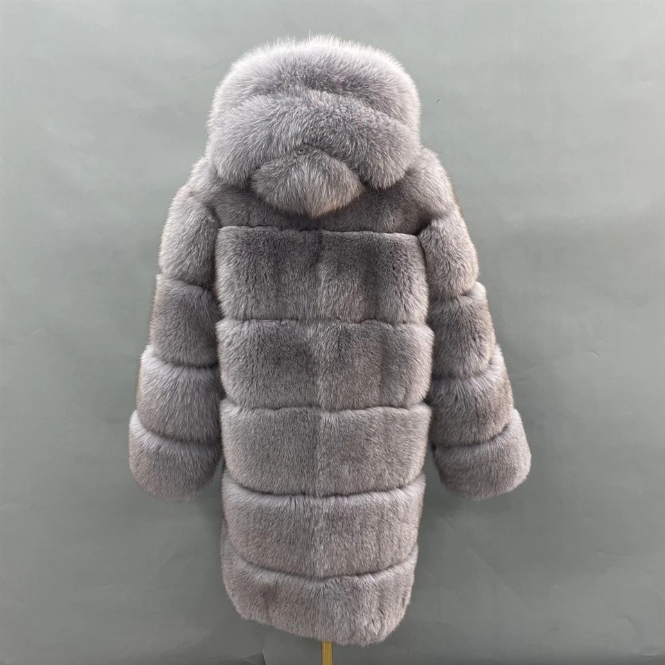 Grey Fox fur Coat factory