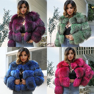 Will Colorful Women's Real Raccoon Fur Coats Be More Popular Than Natural Col...