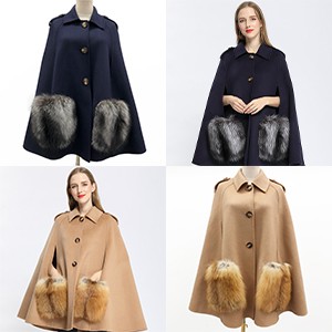 How To Match A Women's Cape Style Cashmere Wool Coat For A Fshionable Look?