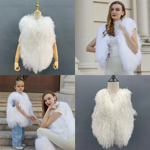 The Fashion Trend Of The 2026 Parent-Child Real Mongolian Fur Vest
