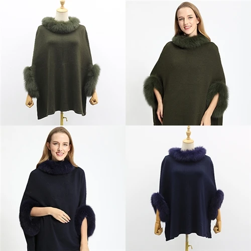 How to Pair a Women's Fox Fur Trimmed Knit Sweater with Daily Commuting?