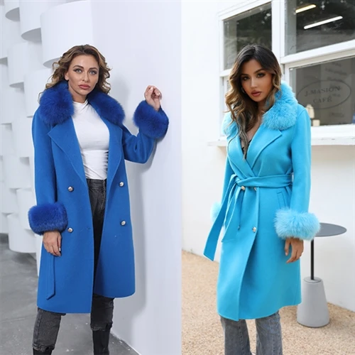 How to Pair a Blue Cashmere Wool Coat Correctly in Autumn & Winter?