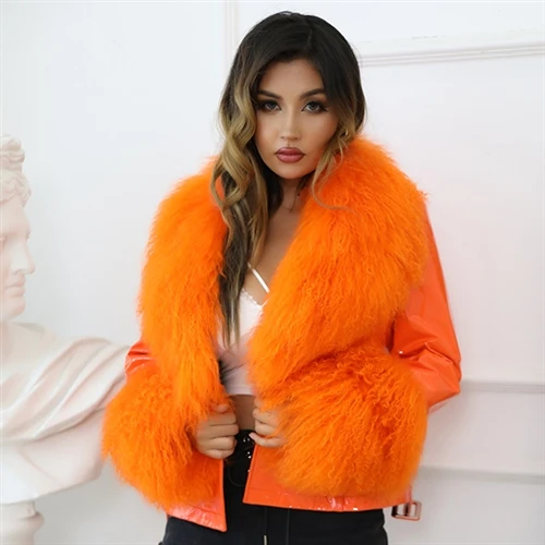 How to Preserve a Women's Glossy Leather Jacket with Fur Trim for a Long Time?