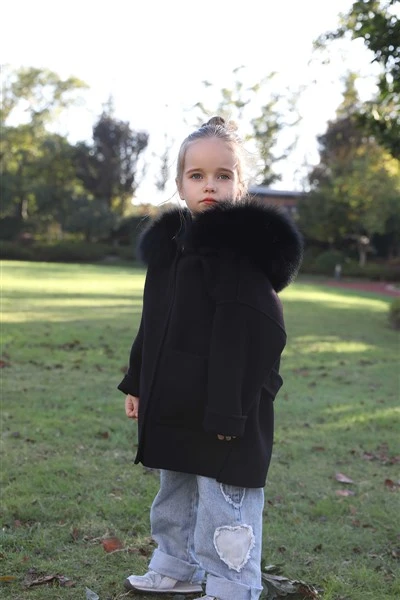 Black Fur Coat Kids