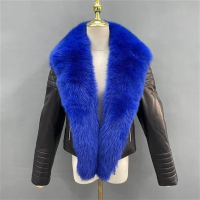 Fox fur Leather Coat