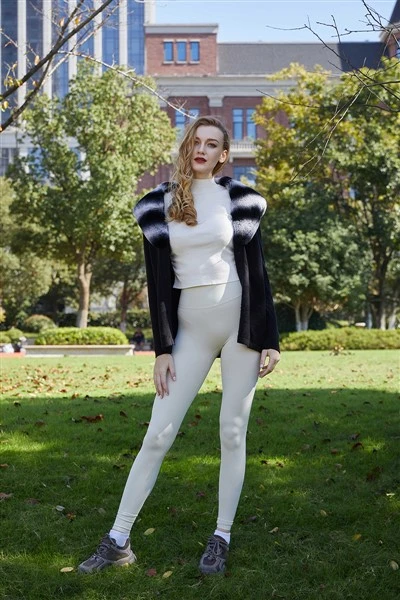 Fur Collar Maxi Cardigan
