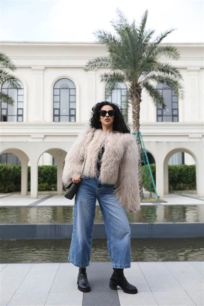 Mutton Lamb fur Coat